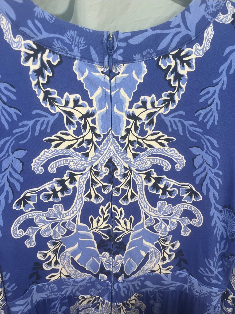 Lilly Pulitzer Royal Blue Floral Long Sleeve Maxi Dress - Picture 4 of 4